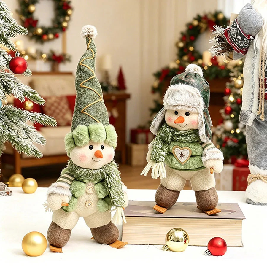 Bonecos de Neve Decorativos Verdes