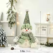 Bonecos de Neve Decorativos Verdes