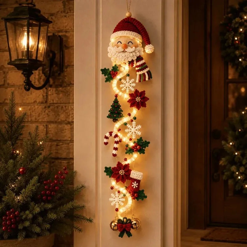 Enfeite de Porta de Natal com LED