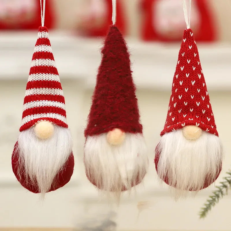 Kit 3 Gnomos de Natal de Tricô