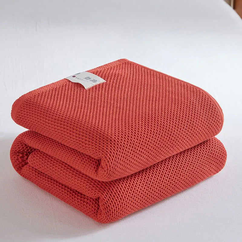 Manta de Tricô de Algodão para Cama