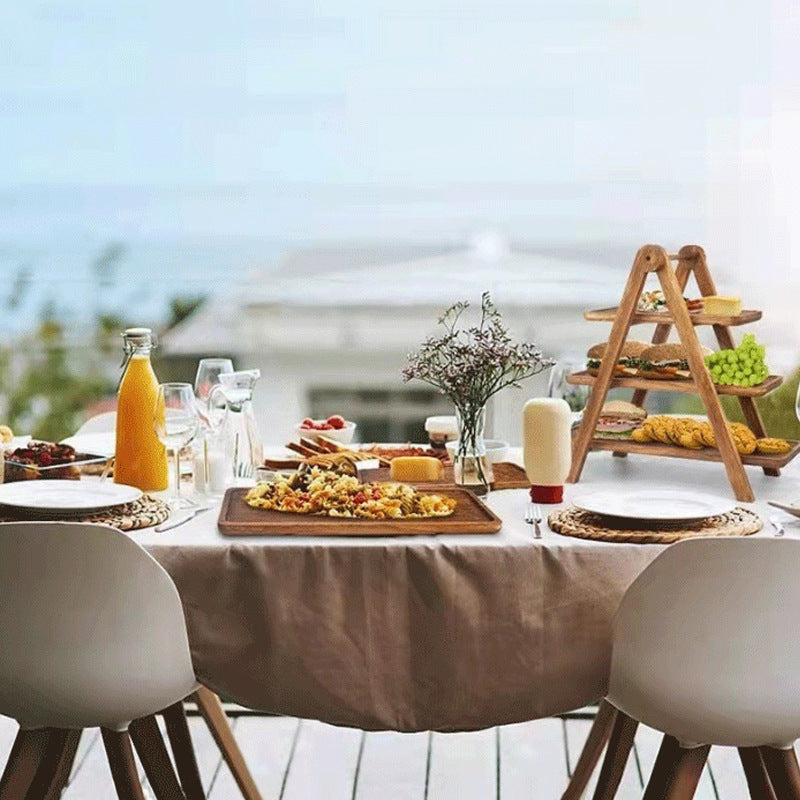 Bandeja de Madeira para Charcutaria com 3 Níveis