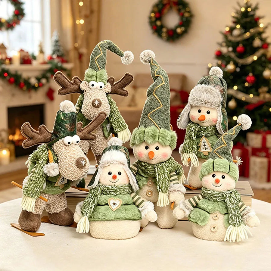 Bonecos de Neve Decorativos Verdes