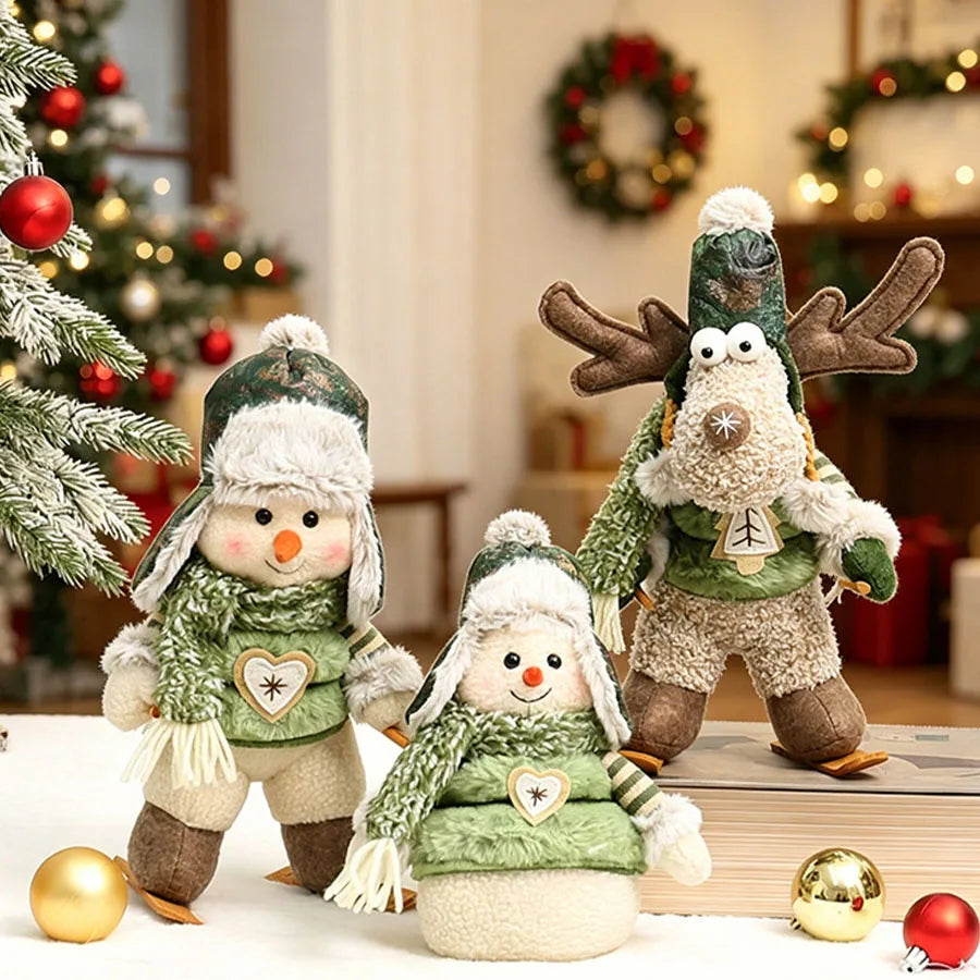 Bonecos de Neve Decorativos Verdes