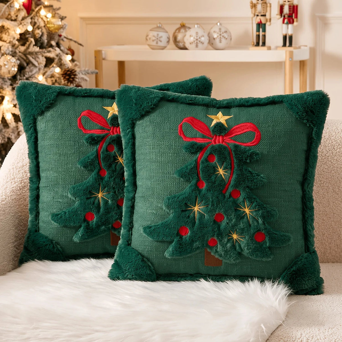 Capa de Almofada Árvore de Natal