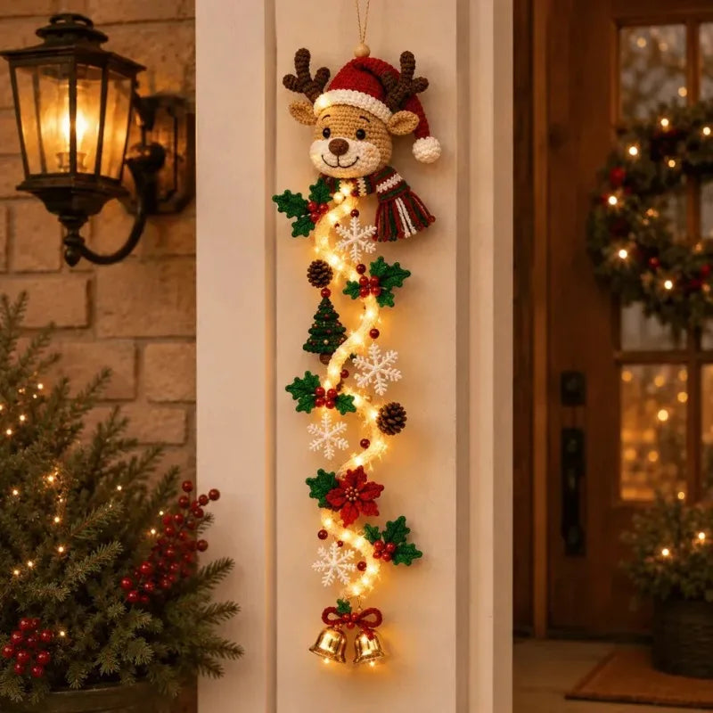 Enfeite de Porta de Natal com LED
