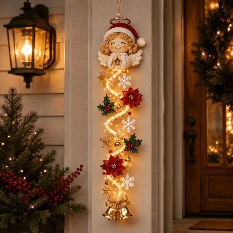 Enfeite de Porta de Natal com LED