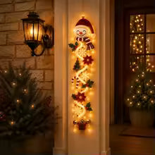 Enfeite de Porta de Natal com LED