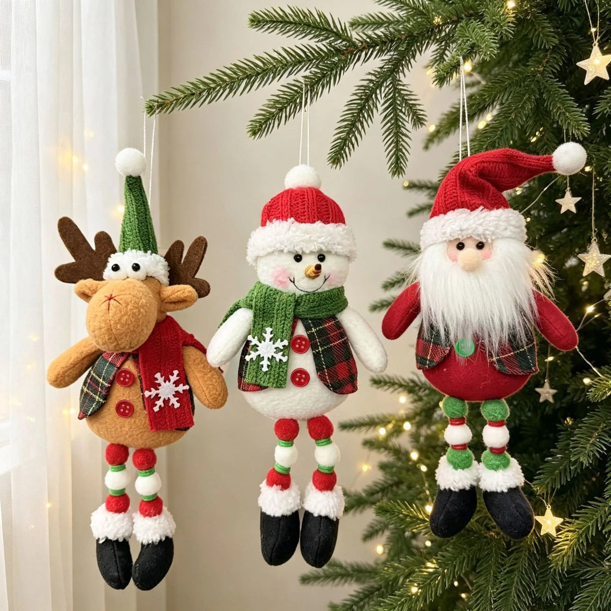 Enfeites de Pelúcia para Árvore de Natal