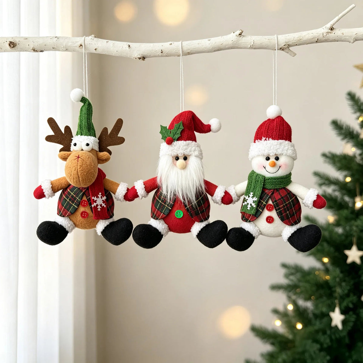 Enfeites de Pelúcia para Árvore de Natal