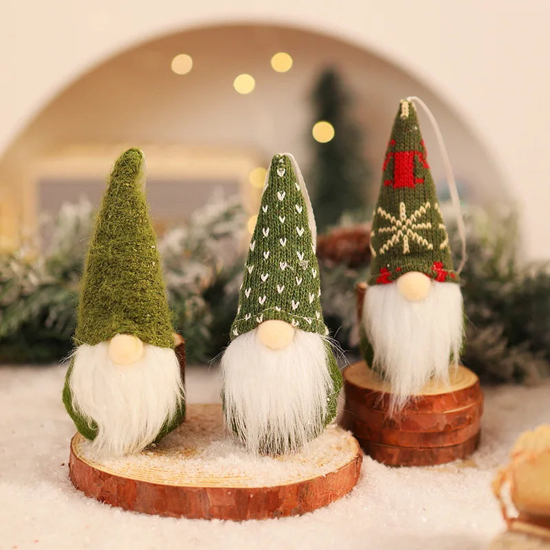 Kit 3 Gnomos de Natal de Tricô