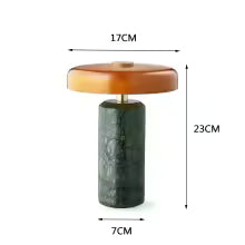 Luminária de Mesa com Base de Mármore Recarregável