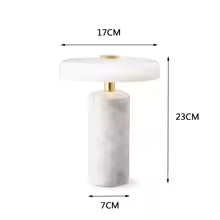 Luminária de Mesa com Base de Mármore Recarregável