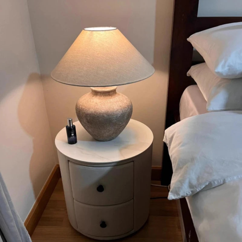 Luminária de Mesa Japonesa de Cerâmica