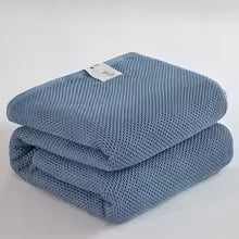 Manta de Tricô de Algodão para Cama