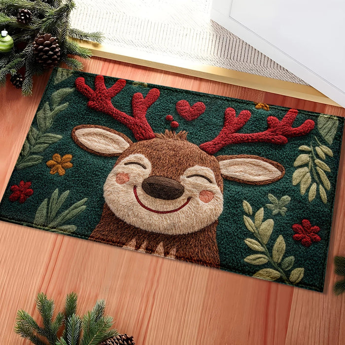 Tapete de Banheiro de Natal com Cervos